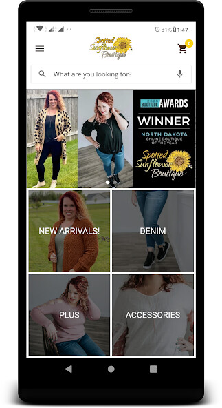 Run android online APK Spotted Sunflower Boutique from MyAndroid or emulate Spotted Sunflower Boutique using MyAndroid