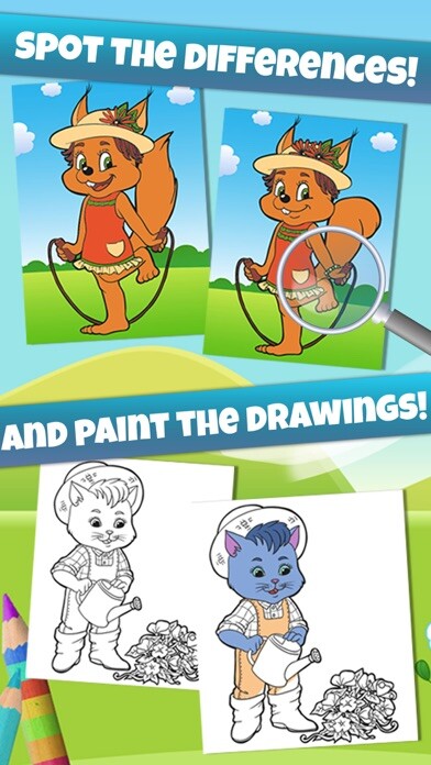 Emulate iPhone app Spot the differences puzzle game 2 – Coloring book using MyAndroid Emulate iPhone app Spot the differences puzzle game 2 – Coloring book using MyAndroid