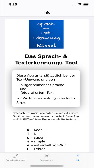 Emulate iPhone app Sprach- und Texterkennung using MyAndroid