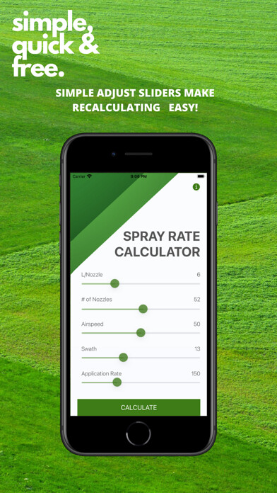 Emulate iPhone app Spray Rates using MyAndroid