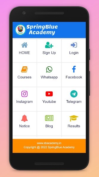 Run android online APK SpringBlue Academy Official from MyAndroid or emulate SpringBlue Academy Official using MyAndroid Run android online APK SpringBlue Academy Official from MyAndroid or emulate SpringBlue Academy Official using MyAndroid