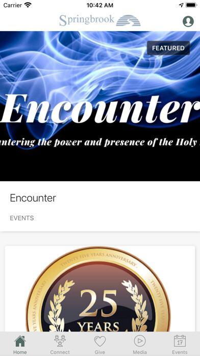Emulate iPhone app Springbrook Church using MyAndroid