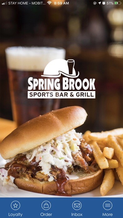 Emulate iPhone app Spring Brook Sports Bar using MyAndroid Emulate iPhone app Spring Brook Sports Bar using MyAndroid