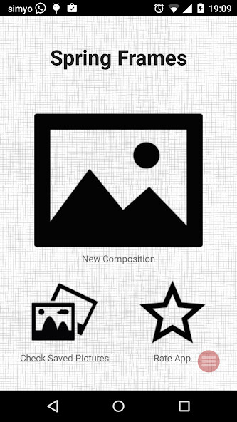 Emulate iPhone app Spring Photo Frames using MyAndroid