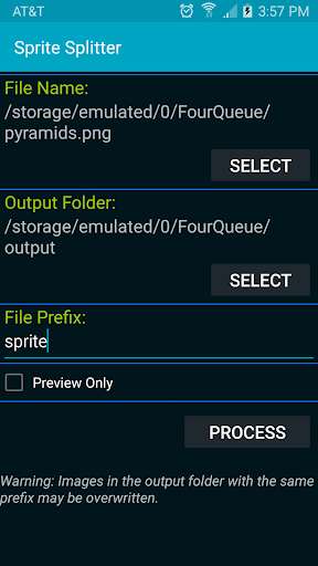 Run android online APK Sprite Atlas Splitter from MyAndroid or emulate Sprite Atlas Splitter using MyAndroid