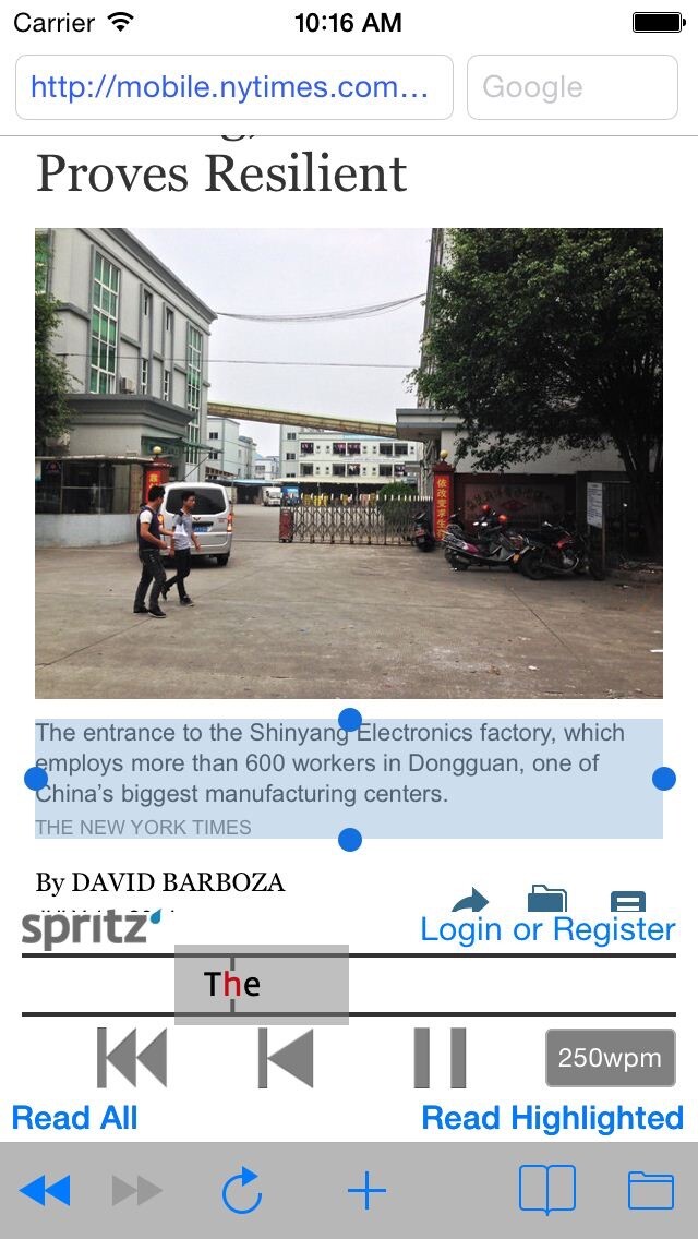 Emulate iPhone app Spritz Read - Speed Reader for iOS using MyAndroid Emulate iPhone app Spritz Read - Speed Reader for iOS using MyAndroid