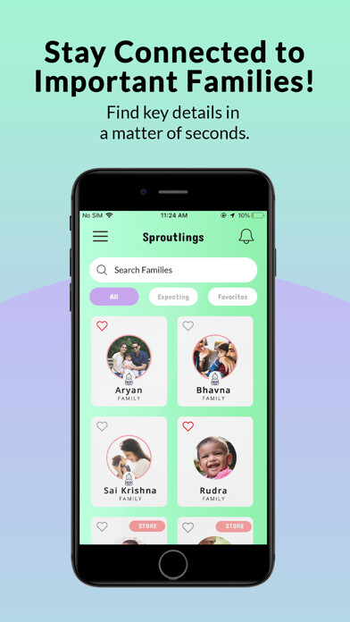 Emulate iPhone app Sproutly Family Tree, Calendar using MyAndroid