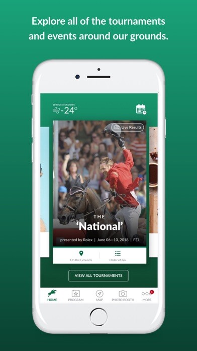 Emulate iPhone app Spruce Meadows Fan Experience using MyAndroid Emulate iPhone app Spruce Meadows Fan Experience using MyAndroid