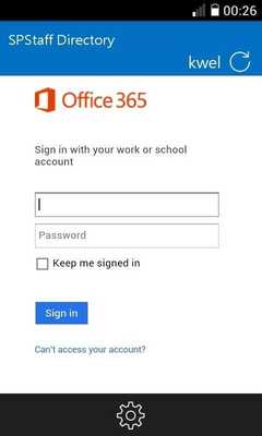 Emulate Android APK SPStaff Directory