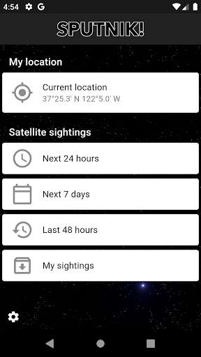 Run android online APK Sputnik! - ISS, Starlink trains & satellites from MyAndroid or emulate Sputnik! - ISS, Starlink trains & satellites using MyAndroid