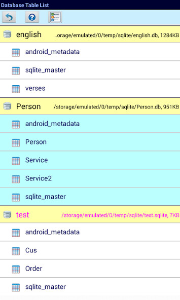 Run android online APK SQLite Database Manager from MyAndroid or emulate SQLite Database Manager using MyAndroid