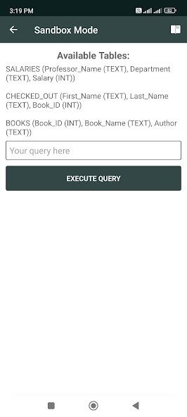 Emulate SQL Master - Database Practice from MyAndroid or run SQL Master - Database Practice using MyAndroid