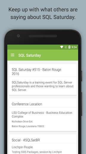 Emulate Android APK SQL Saturday Baton Rouge #628