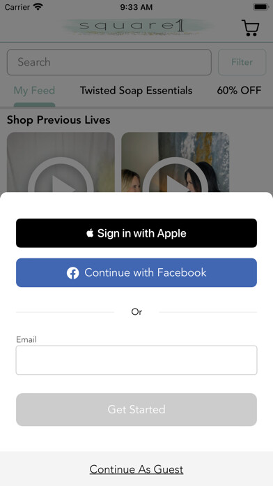Emulate iPhone app Square 1 Boutique using MyAndroid