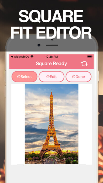Emulate iPhone app Square Crop & Fit SquareFitter using MyAndroid
