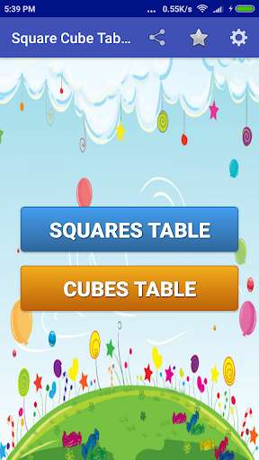 Emulate Android APK Square Cube Tables Emulate Android APK Square Cube Tables