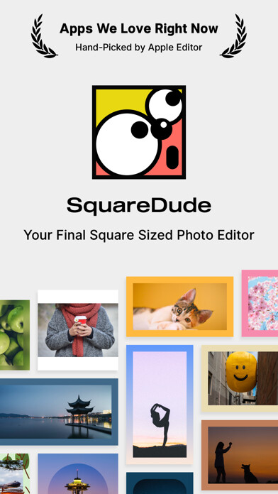 Emulate iPhone app SquareDude - Square Fit Photo using MyAndroid