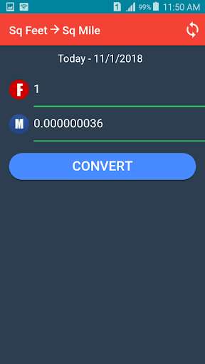 Run android online APK Square Feet to Square Mile Converter from MyAndroid or emulate Square Feet to Square Mile Converter using MyAndroid Run android online APK Square Feet to Square Mile Converter from MyAndroid or emulate Square Feet to Square Mile Converter using MyAndroid