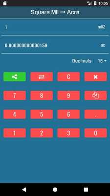 Emulate Android APK Square Mil to Acre Converter Emulate Android APK Square Mil to Acre Converter