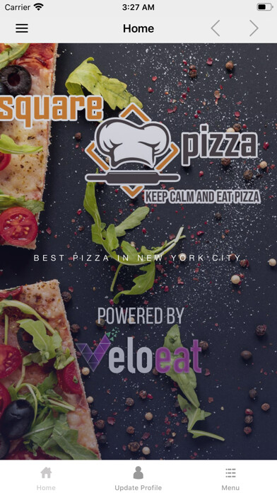 Emulate iPhone app Square Pizza NYC using MyAndroid