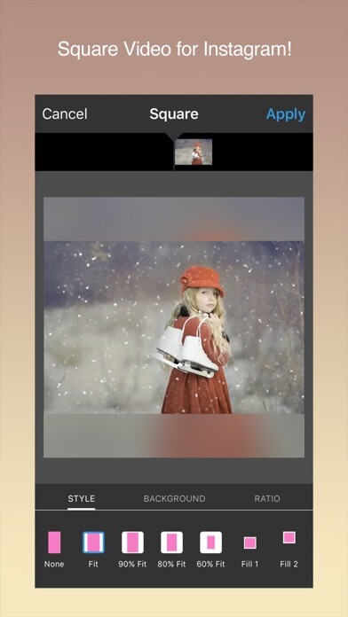 Emulate iPhone app Square Video Editor 2 using MyAndroid