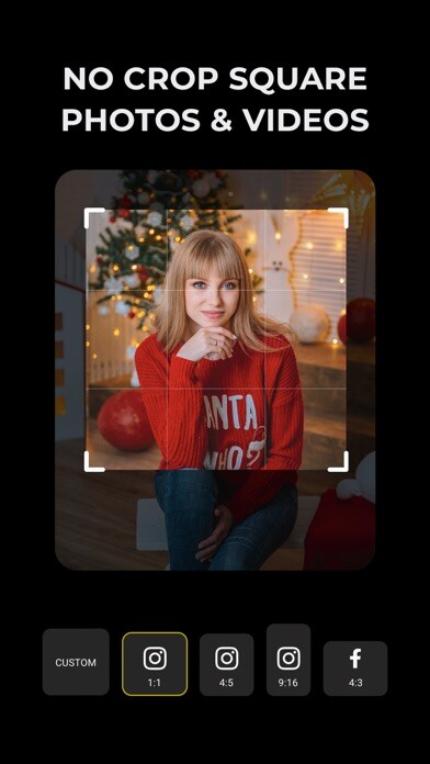Emulate iPhone app Square Video - no crop photos using MyAndroid