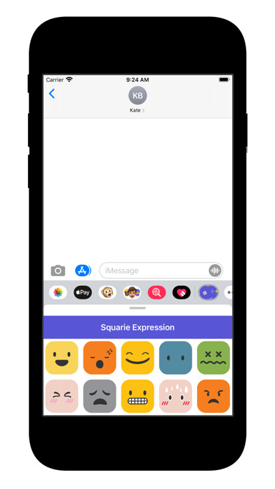 Emulate iPhone app Squarie Stickers for iMessage using MyAndroid