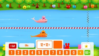 Emulate iPhone app Squeebles Maths Race using MyAndroid