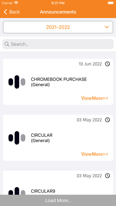 Emulate iPhone app Sree Nidhi Parent Portal using MyAndroid