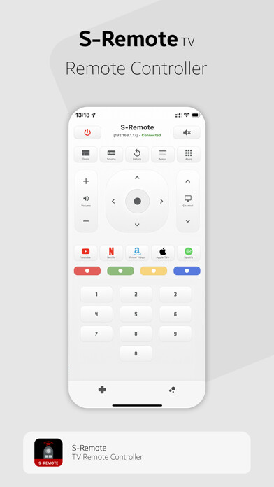 Emulate iPhone app SRemote Tv Control using MyAndroid