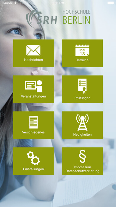 Emulate iPhone app SRH Hochschule Berlin using MyAndroid Emulate iPhone app SRH Hochschule Berlin using MyAndroid
