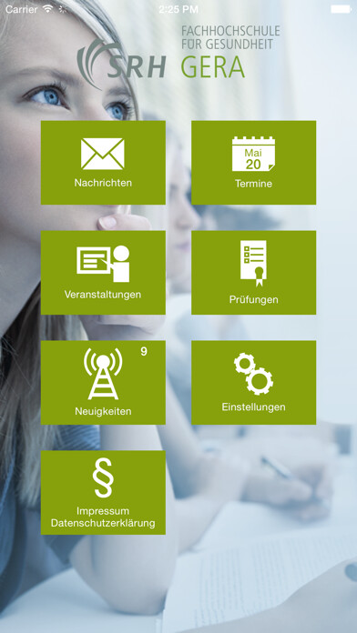 Emulate iPhone app SRH Hochschule Gera using MyAndroid Emulate iPhone app SRH Hochschule Gera using MyAndroid