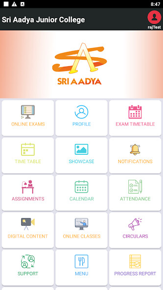 Run android online APK Sri Aadya Junior College App from MyAndroid or emulate Sri Aadya Junior College App using MyAndroid