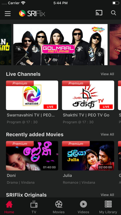 Emulate iPhone app SRIFlix using MyAndroid