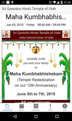 Emulate Android APK Sri Ganesha Hindu Temple, UTAH