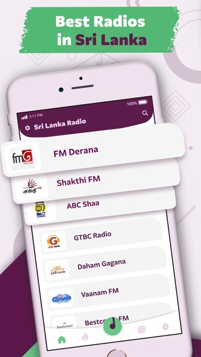 Emulate iPhone app Sri Lanka Music FM using MyAndroid