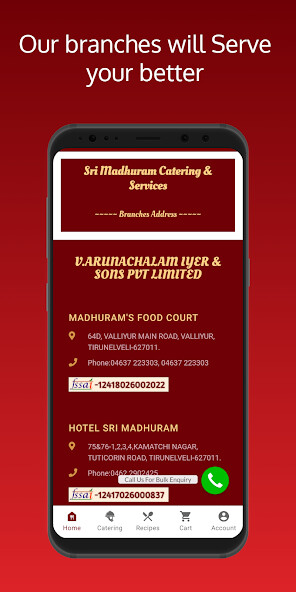 Run android online APK Sri Madhuram Catering from MyAndroid or emulate Sri Madhuram Catering using MyAndroid