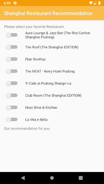 Run android online APK SRRS (Shanghai Restaurant Recommendation System) from MyAndroid or emulate SRRS (Shanghai Restaurant Recommendation System) using MyAndroid Run android online APK SRRS (Shanghai Restaurant Recommendation System) from MyAndroid or emulate SRRS (Shanghai Restaurant Recommendation System) using MyAndroid