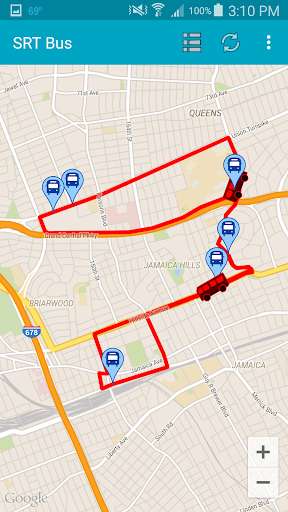 Run android online APK SRT Bus from MyAndroid or emulate SRT Bus using MyAndroid