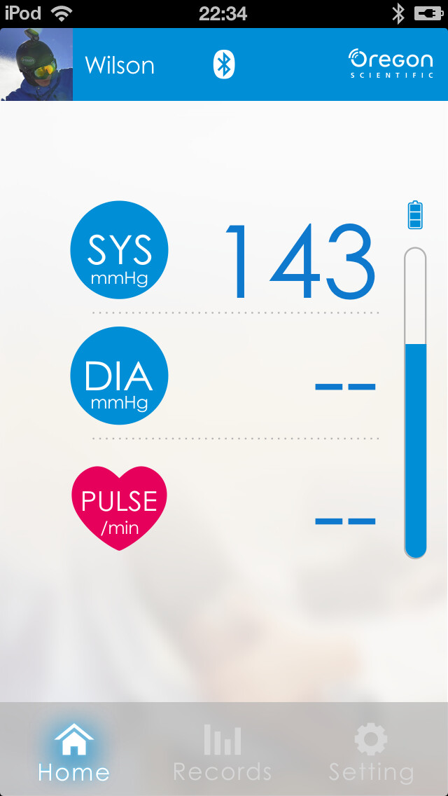Emulate iPhone app Ssmart Blood Pressure Monitor using MyAndroid