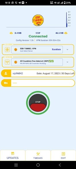 Emulate SSR TUNNEL VPN from MyAndroid or run SSR TUNNEL VPN using MyAndroid