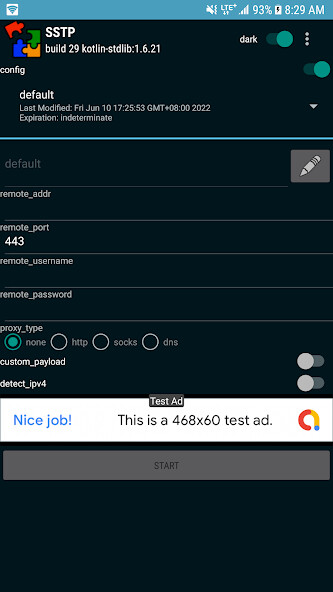 Run android online APK SSTP Client from MyAndroid or emulate SSTP Client using MyAndroid