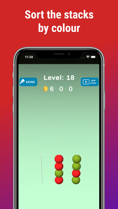 Emulate iPhone app Stack it up! - Sorting Game using MyAndroid