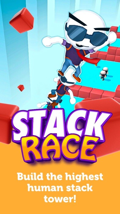 Emulate iPhone app Stack Race - 3D runner game using MyAndroid