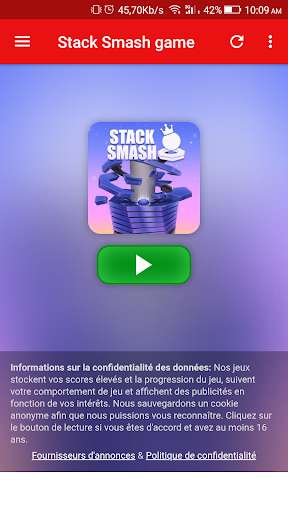 Run android online APK Stack Smash game from MyAndroid or emulate Stack Smash game using MyAndroid