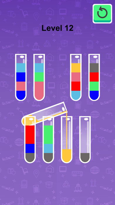 Emulate iPhone app Stacky Water 3D - Sort Master using MyAndroid Emulate iPhone app Stacky Water 3D - Sort Master using MyAndroid