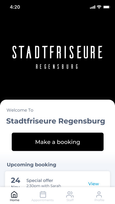 Emulate iPhone app Stadtfriseure using MyAndroid Emulate iPhone app Stadtfriseure using MyAndroid