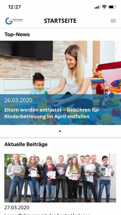 Emulate iPhone app Stadt Garbsen using MyAndroid Emulate iPhone app Stadt Garbsen using MyAndroid