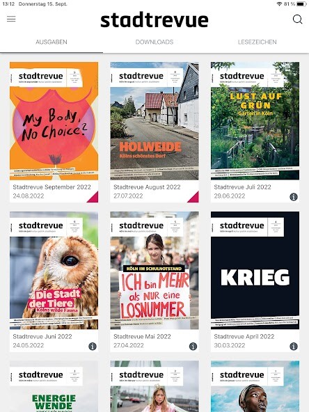 Run android online APK Stadtrevue — Köln magazin from MyAndroid or emulate Stadtrevue — Köln magazin using MyAndroid Run android online APK Stadtrevue — Köln magazin from MyAndroid or emulate Stadtrevue — Köln magazin using MyAndroid