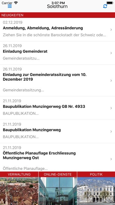 Emulate iPhone app Stadt Solothurn using MyAndroid Emulate iPhone app Stadt Solothurn using MyAndroid